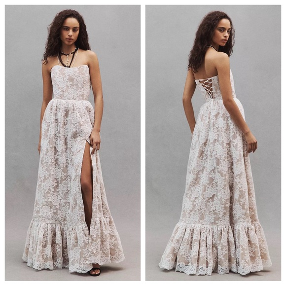 V. Chapman Dresses & Skirts - NEW NWT V. Chapman Charlotte Lace Strapless Maxi Gown Anthropologie